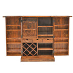 Solid Wooden Traditional Niwar Patti Design Home Bar Cabinet