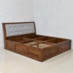 Solid Wood Abran Bed Box Storage Bed
