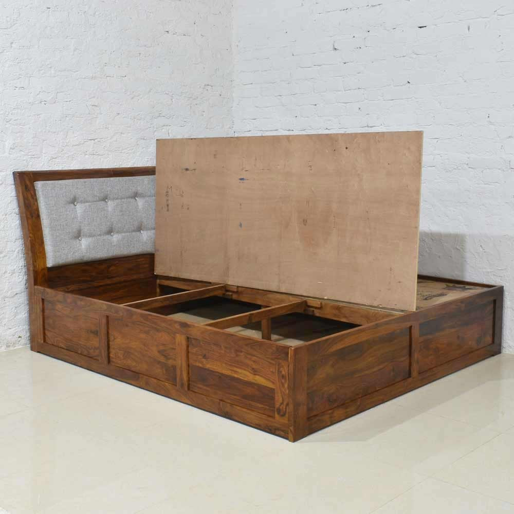 Solid Wood Abran Bed Box Storage Bed