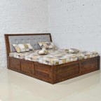 Solid Wood Abran Bed Box Storage Bed