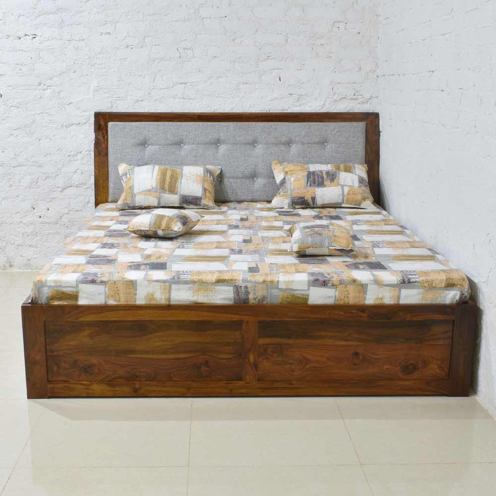 Solid Wood Abran Bed Box Storage Bed